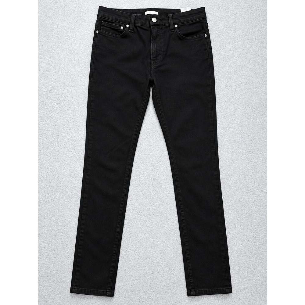 Good American Skinny Jeans Womens 12/31 Black Dark Wash Mid Rise Stretch GAGL001